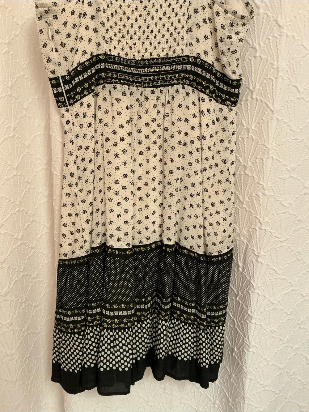 Free People Cream and Black Embroidered Mini Dress - Picture 3 of 5
